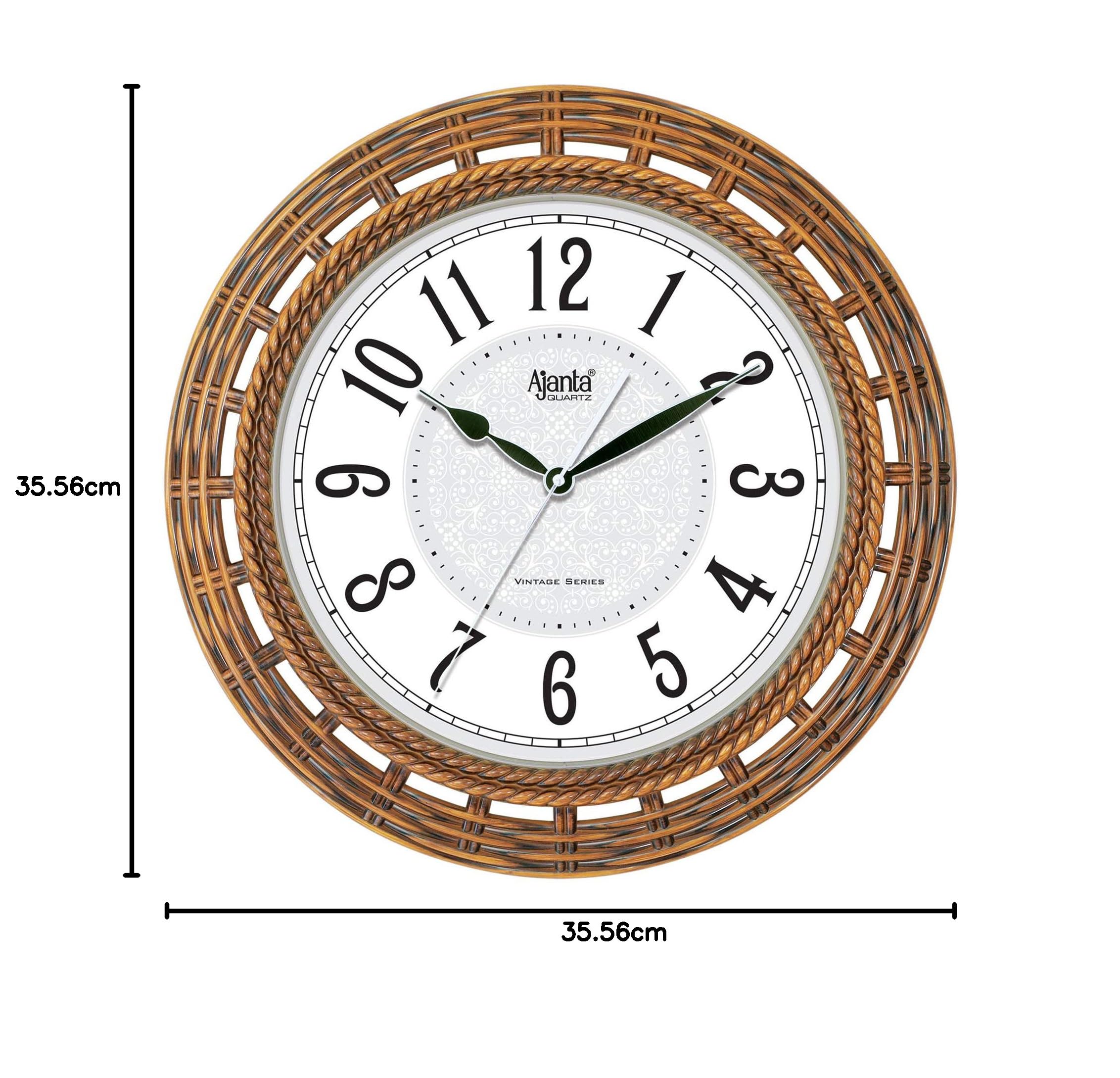 Buy Ajanta Quartz Plastic Real Sweep Movement 14 Inches Wall Clock
